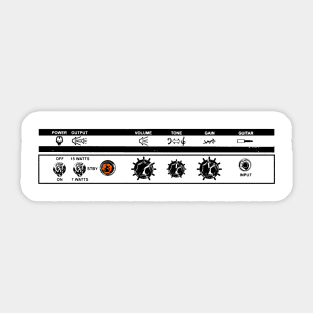 Orange Tiny Terror Control Panel Sticker